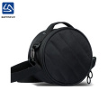 China custom popular simple round headphone bag,headphone carrying case